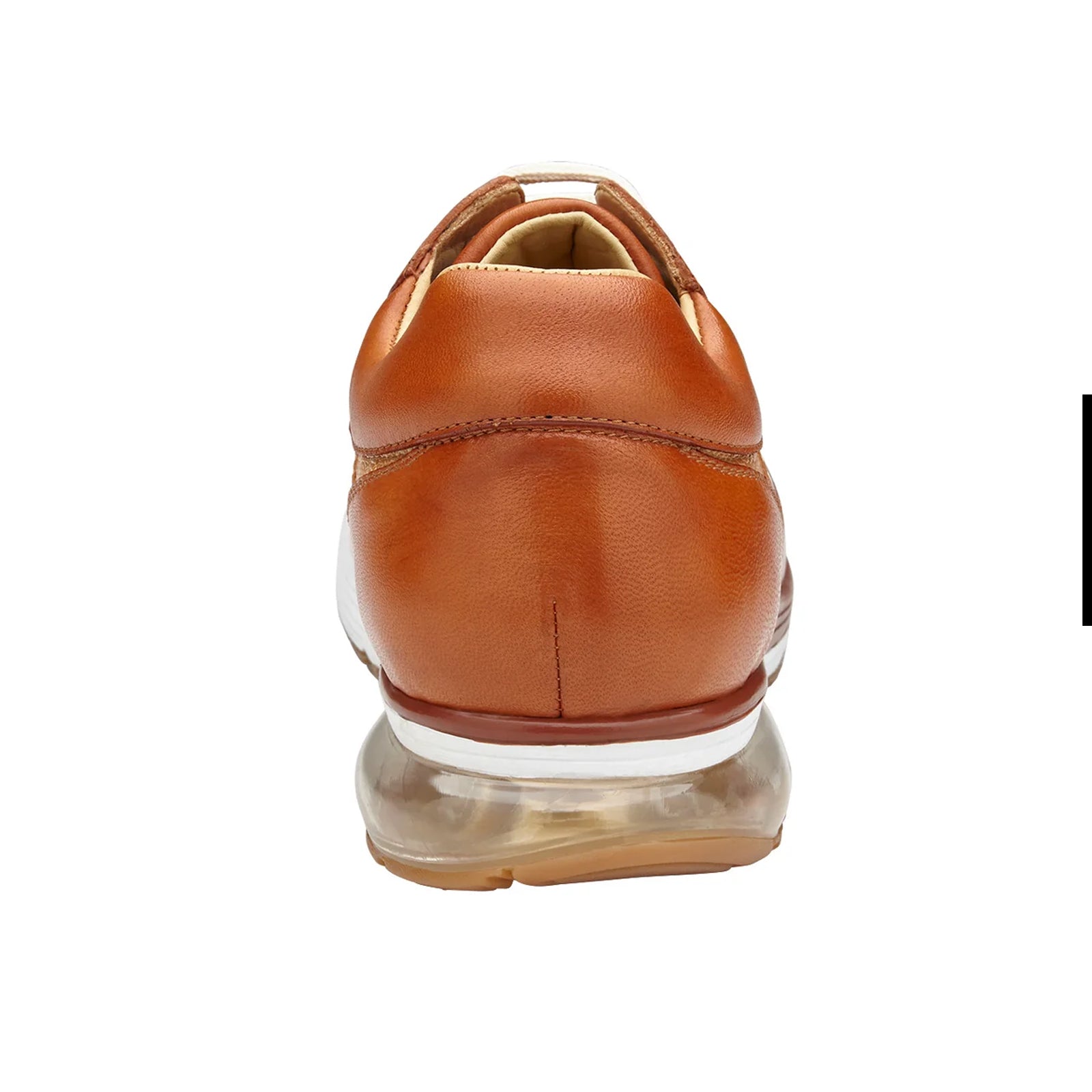 Men’s Belvedere Gino Ostrich Leg & Italian Calf Leather Dress Sneaker in Brandy & Bone