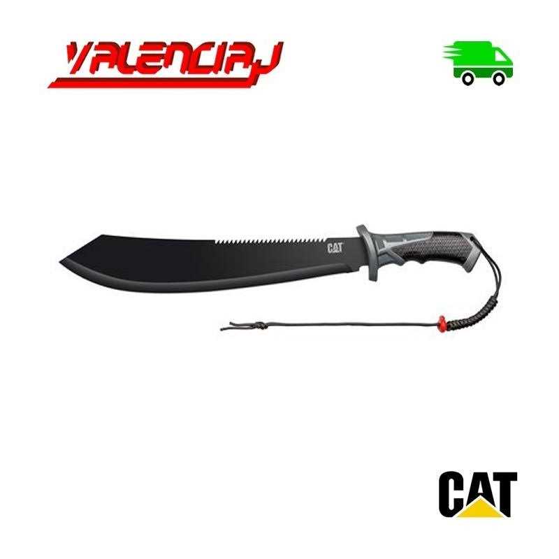 Cat 980691ECT Black Machete 21 Shoulder Strap Sheath, inch, Stainless Steel Blade Knife, Cut Brush Clearing, Hiking, Camping, Gardening 980619ECT