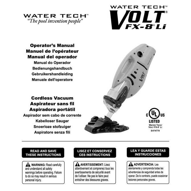 Water Tech Volt FX-8Li Vacuum 34000KL