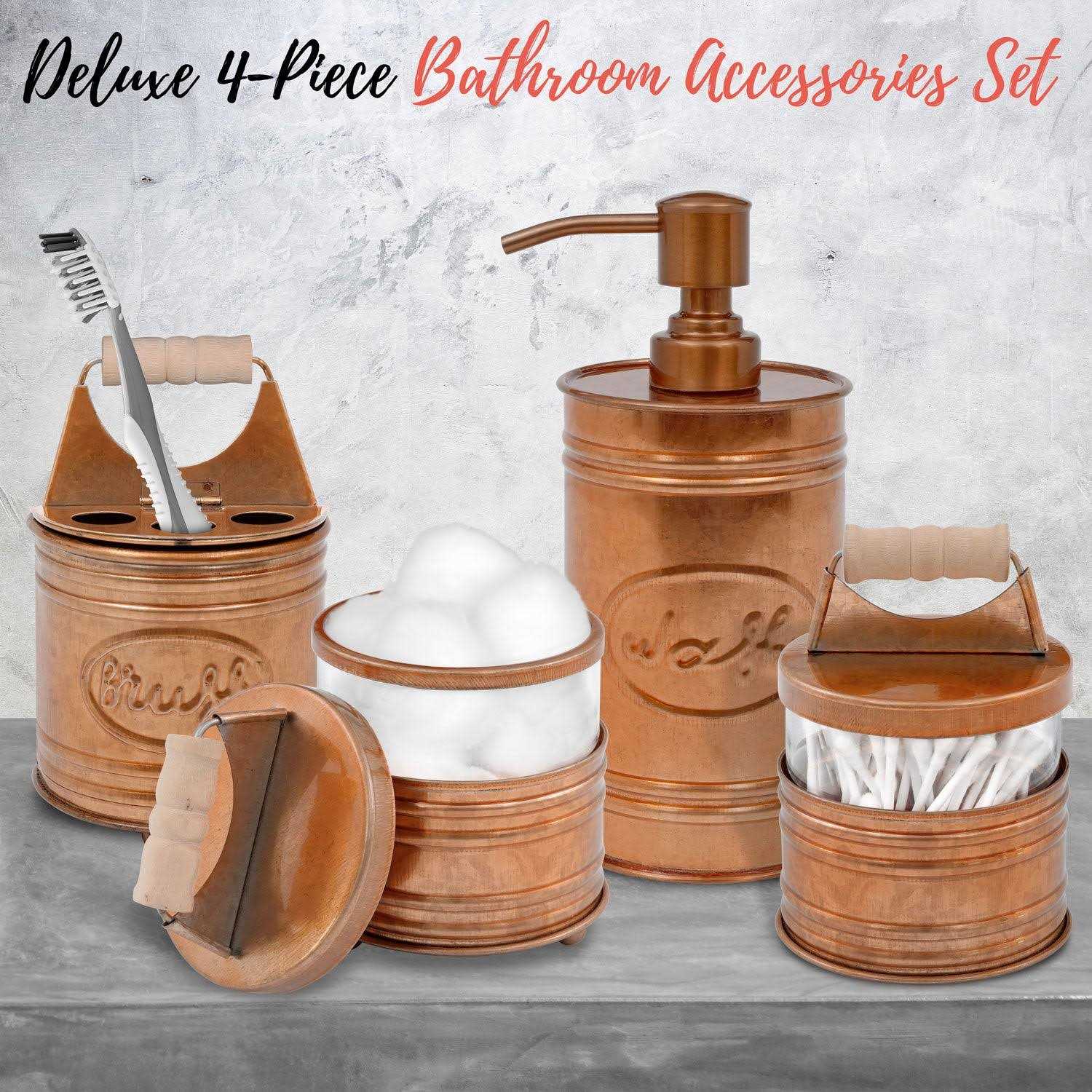 4 Piece Bathroom Accessory Set Autumn Alley