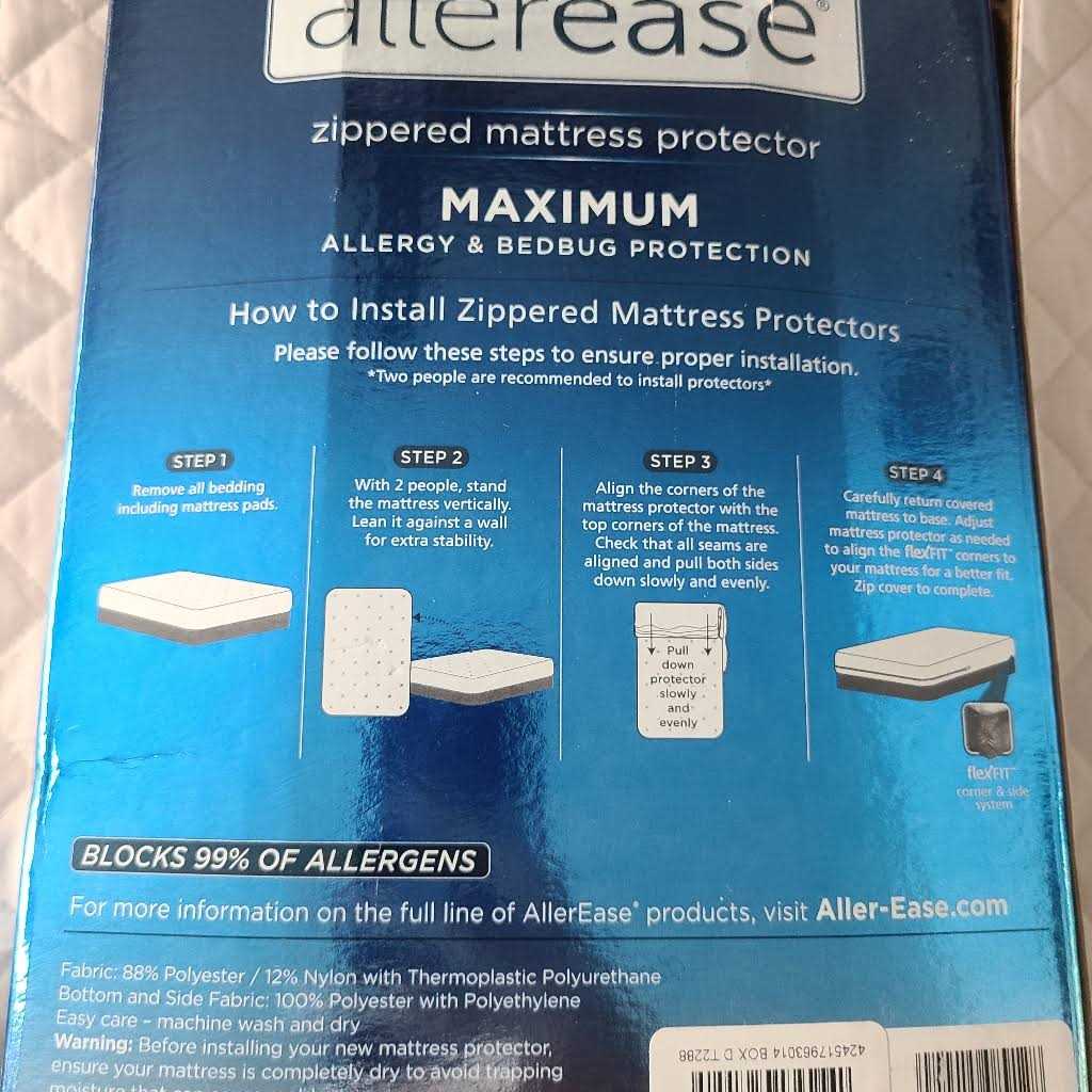 AllerEase Maximum Allergy Zippered Mattress Protector