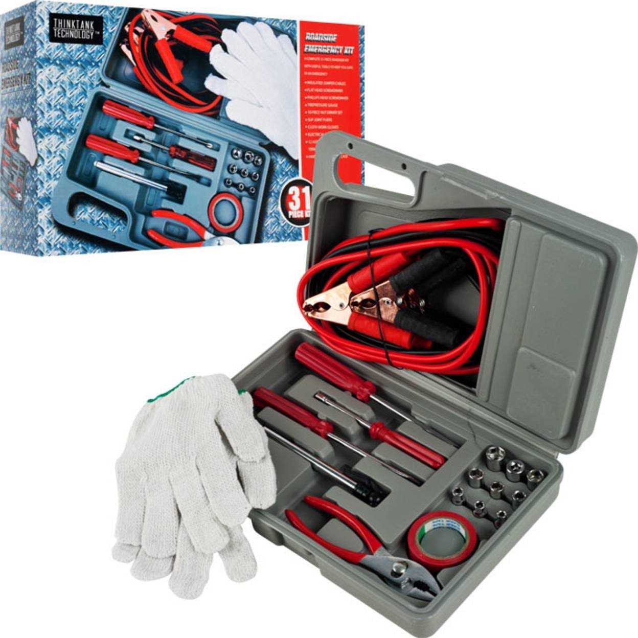 Stalwart Roadside Emergency Tool and Auto Kit