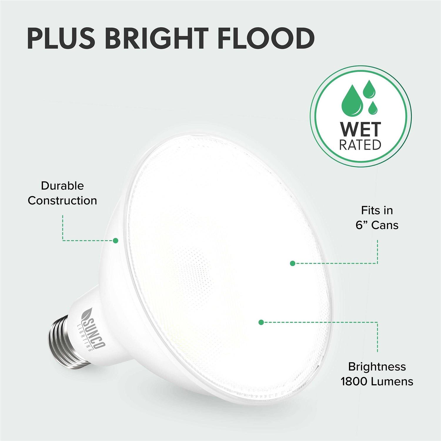 Sunco lighting outdoor LED flood light waterproof PAR38 LED Bulb