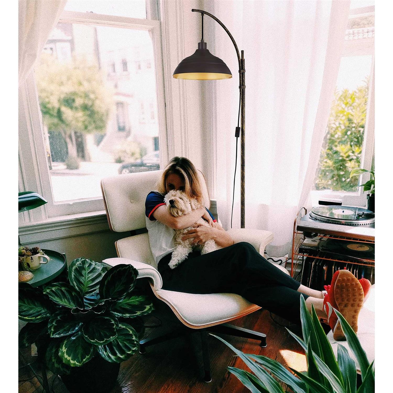 Woxxx Industrial Floor Lamp Modern Rustic Task Floor Lamp Finish