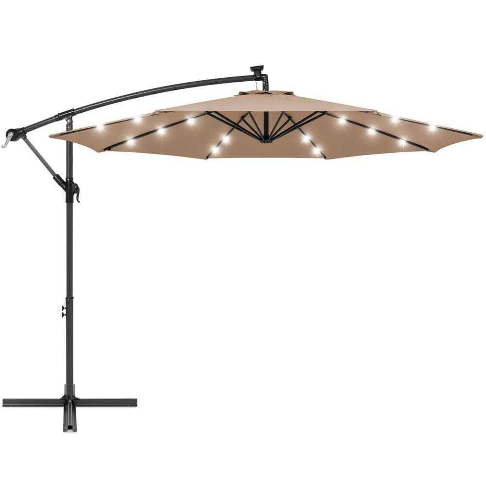 Best Choice Products 10ft Offset Hanging Outdoor Market Patio Umbrella w/ Easy Tilt Adjustment