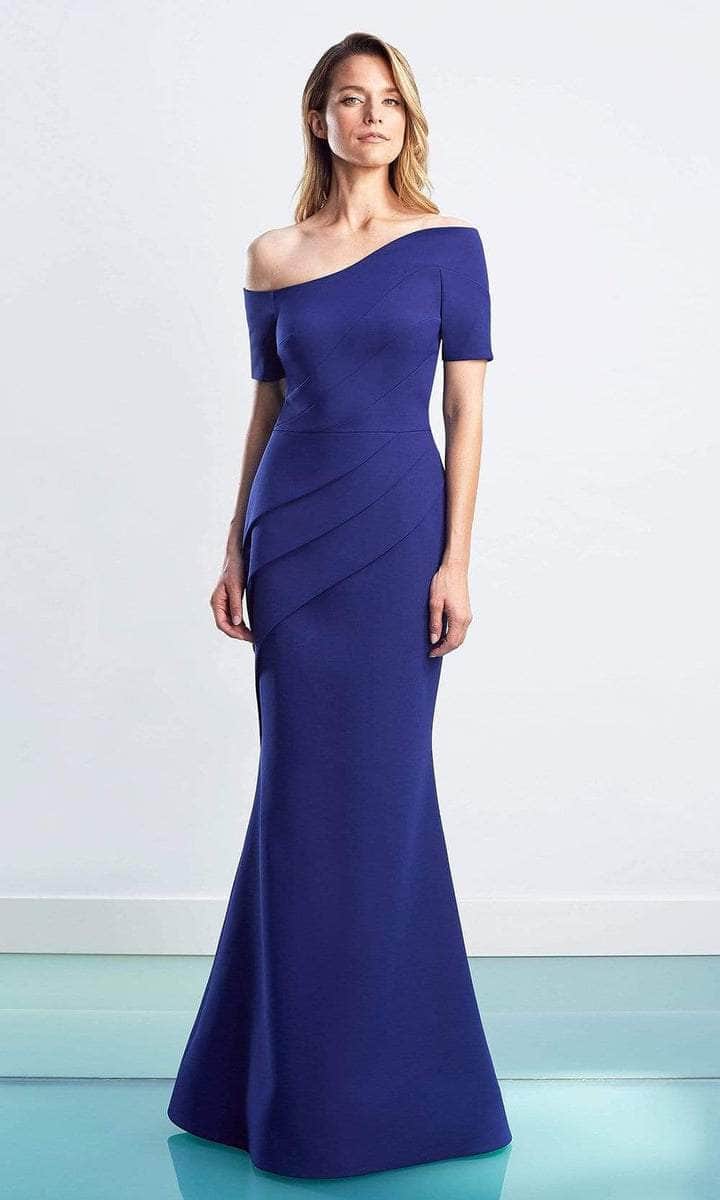 Asymmetric Pleated Evening Dress 1451