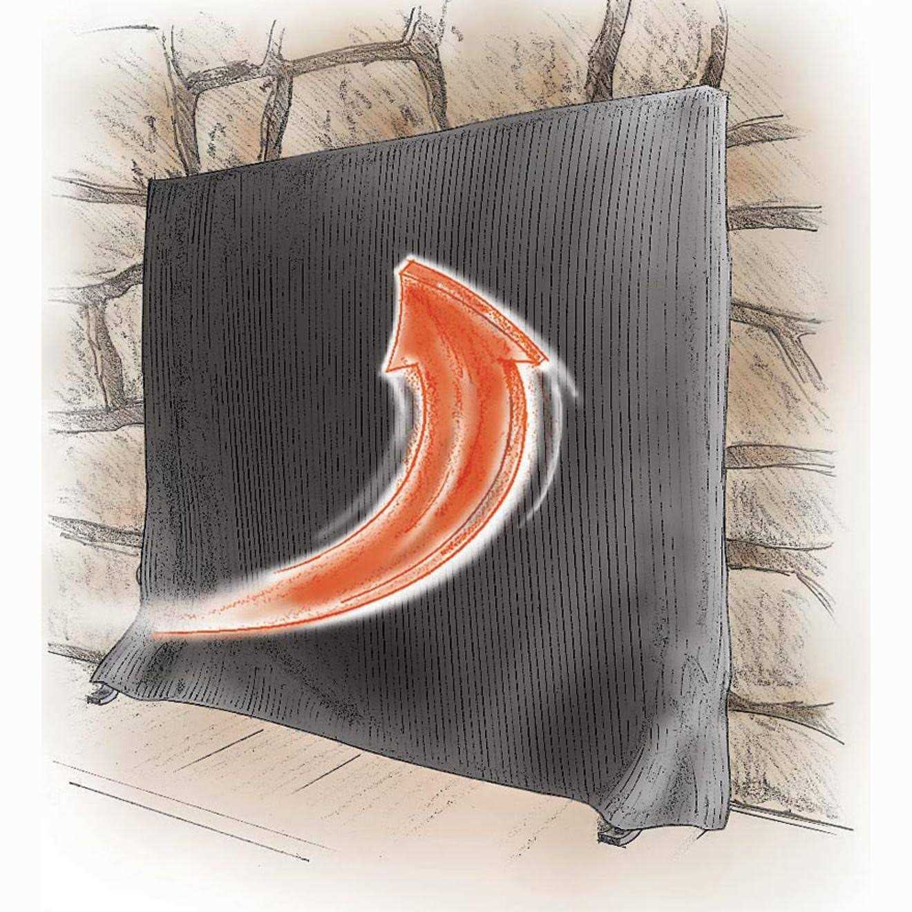 Plow & Hearth Medium Pavenex Fireplace Blanket Stops Overnight Heat Loss