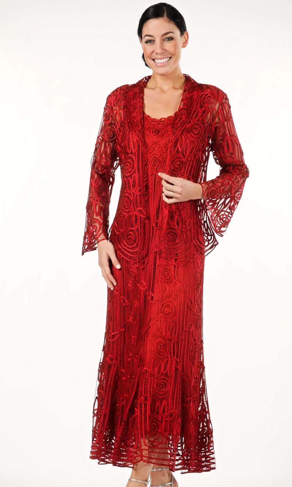 Beaded Silk Lace Collar Jacket With Godet Dress Set