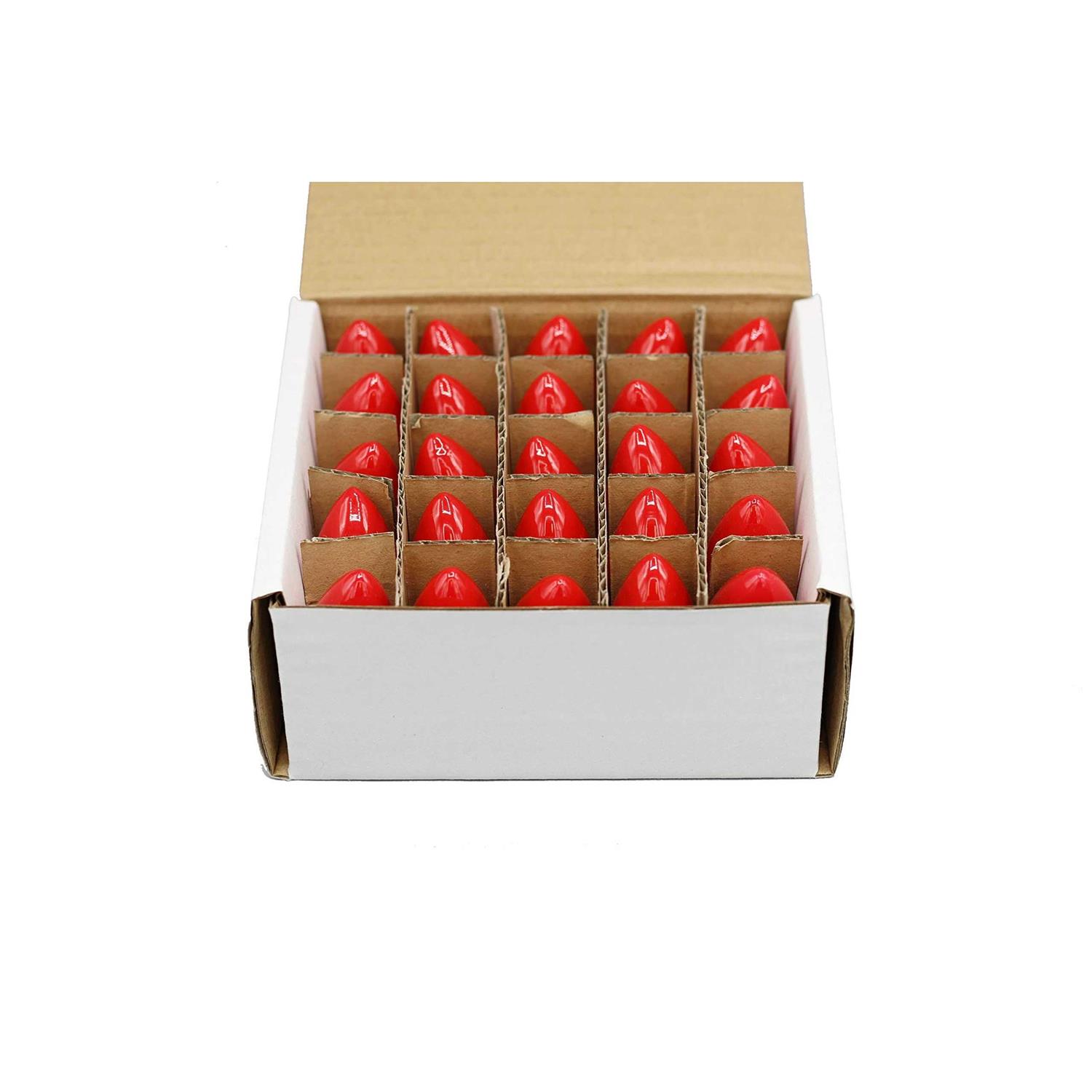 25 Pack C7 LED Replacement Light Bulbs for Christmas Light Strings