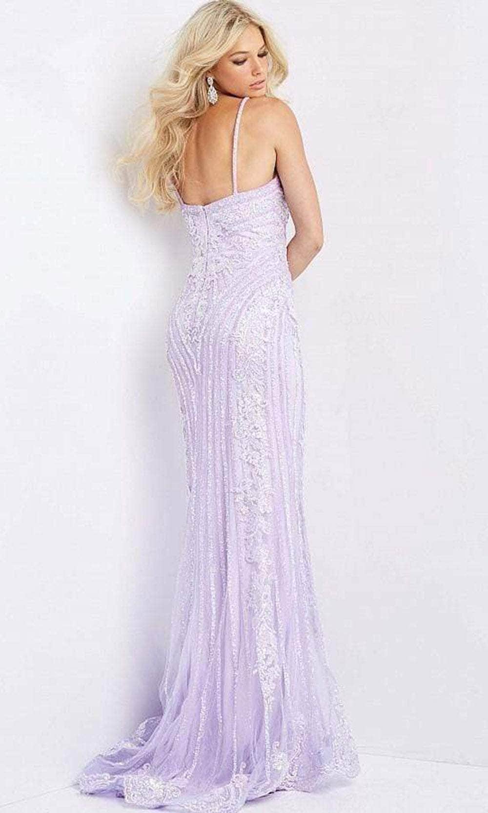 05752 Beaded Plunging V-Neck Mermaid Gown