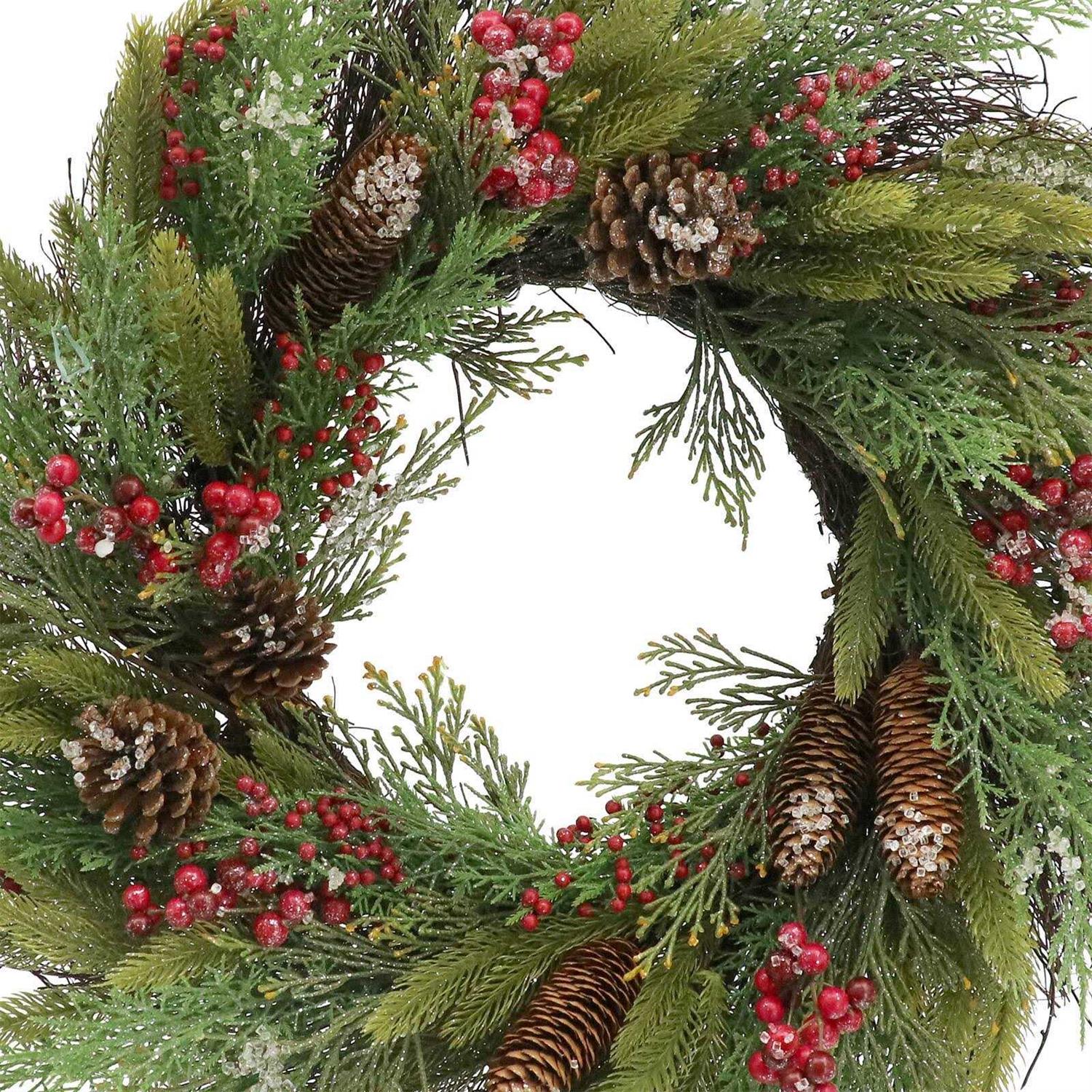 12 Mini Icy Cedar Wreath by Ashland