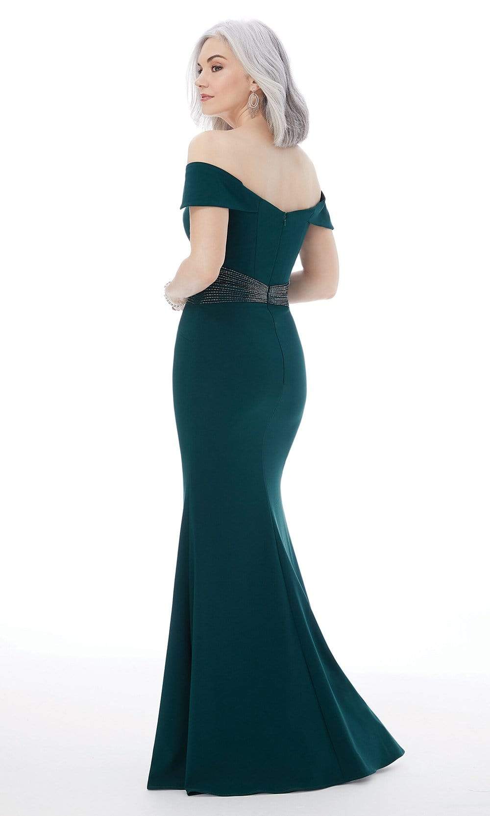 72215 Beaded Waist Off Shoulder Mermaid Gown