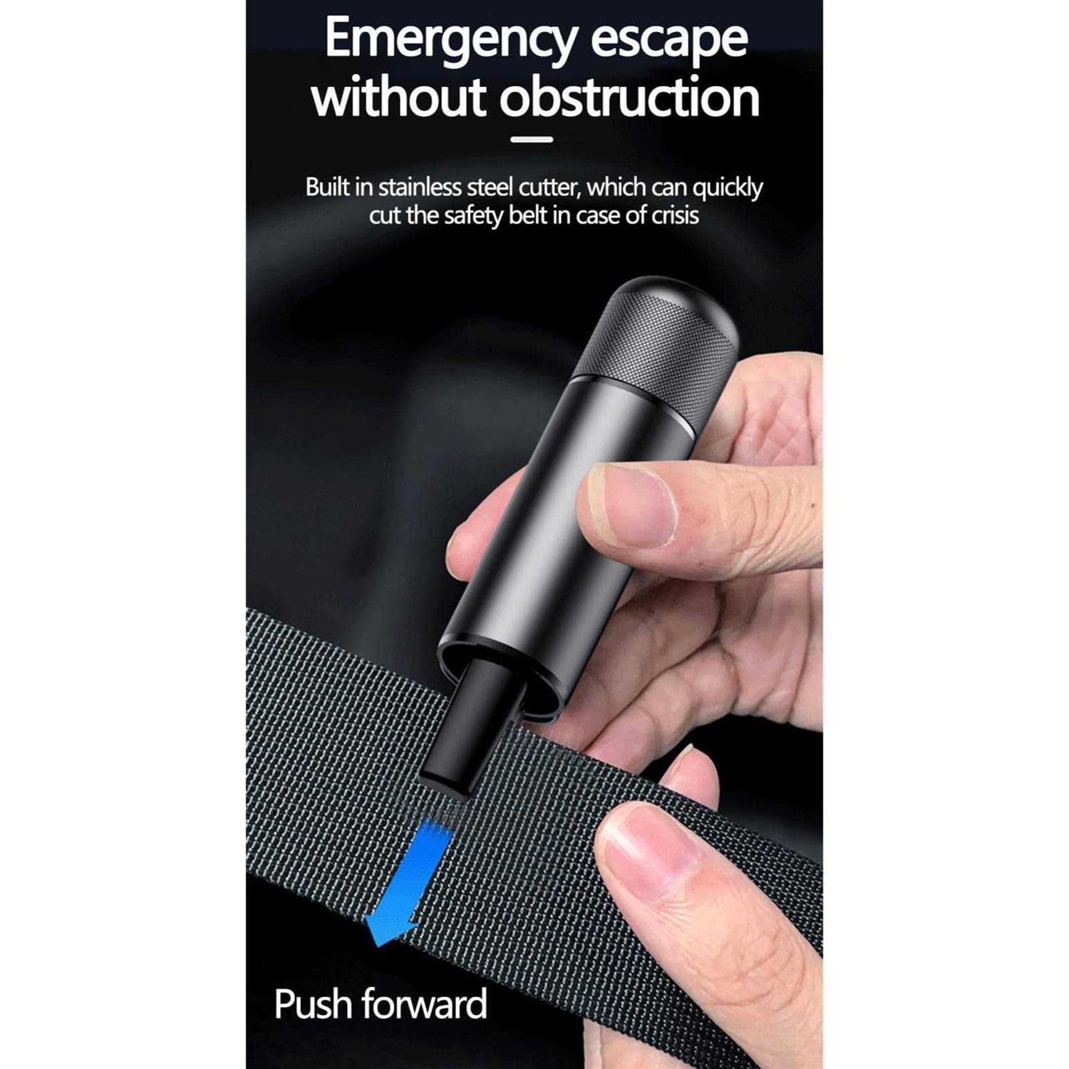 Safehammer Glass Breaker Car Safety Hammer Safe Hammer Glass Breaker Car Emergency 2-in-1 Window Breaker & Seat Belt Cutter