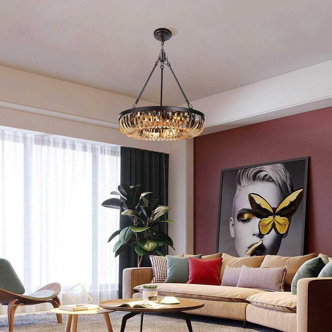 6-Light Dimmable Crystal Chandelier Mercer41