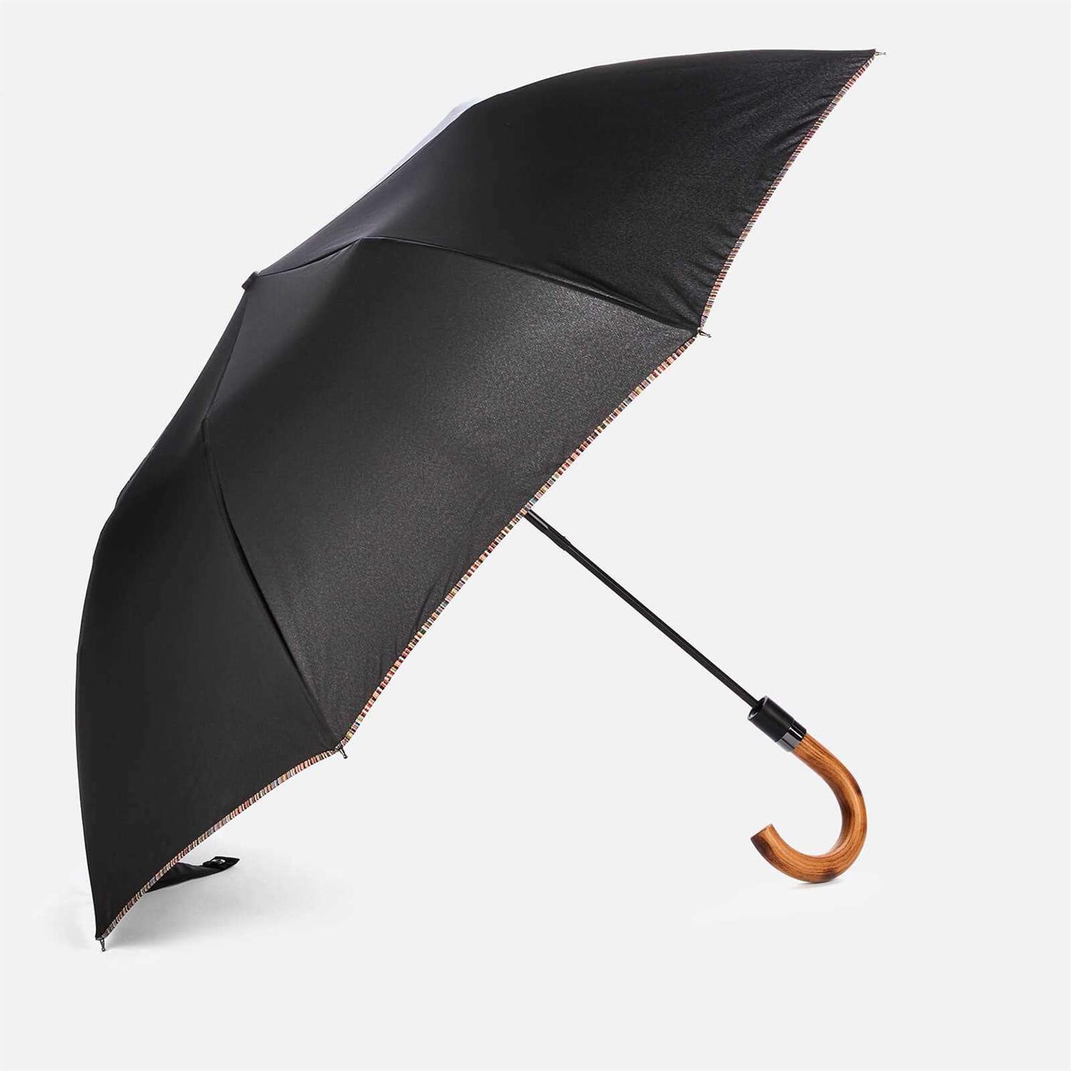 Paul Smith Black Signature Stripe Border Umbrella