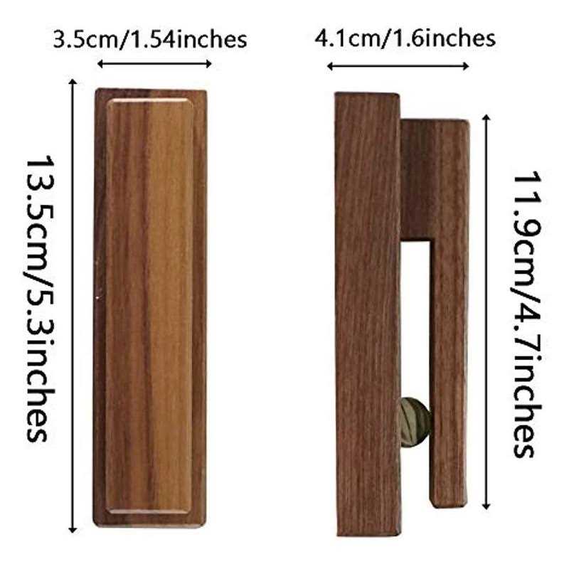 Wood Towel Hooks Set of 2 Self Adhesive Vintage Towel Holder Wooden Wall Mounted Towel Racks for Bathroom and Kitchen