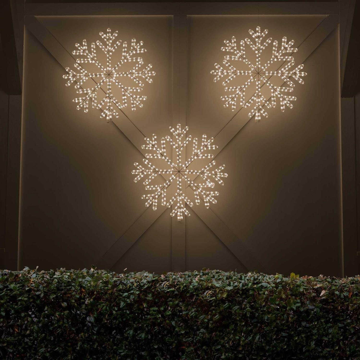 Wintergreen Lighting LED White 18 Point Hanging Snowflake Decor