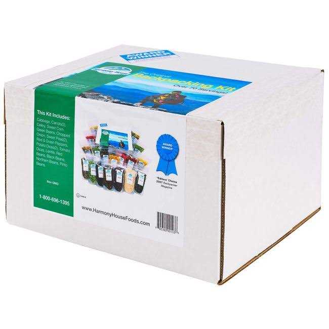 The Backpacking Kit 18Ct Premium Lightweight Meals in 1 Cup Resealable Pouches by Harmony House Foods