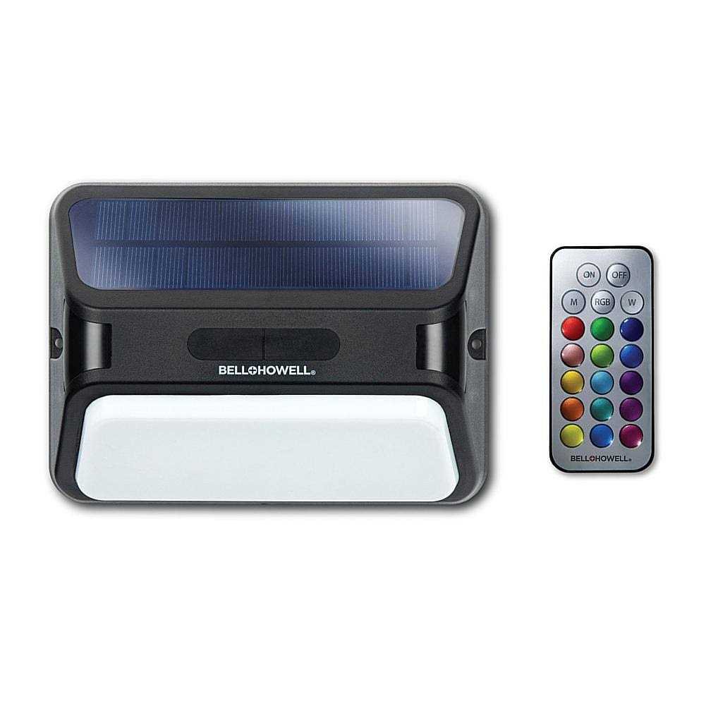 Bell and Howell Solar Light Bionic Wall Light Max Color Changing with Remote Control 120 Beam Angles