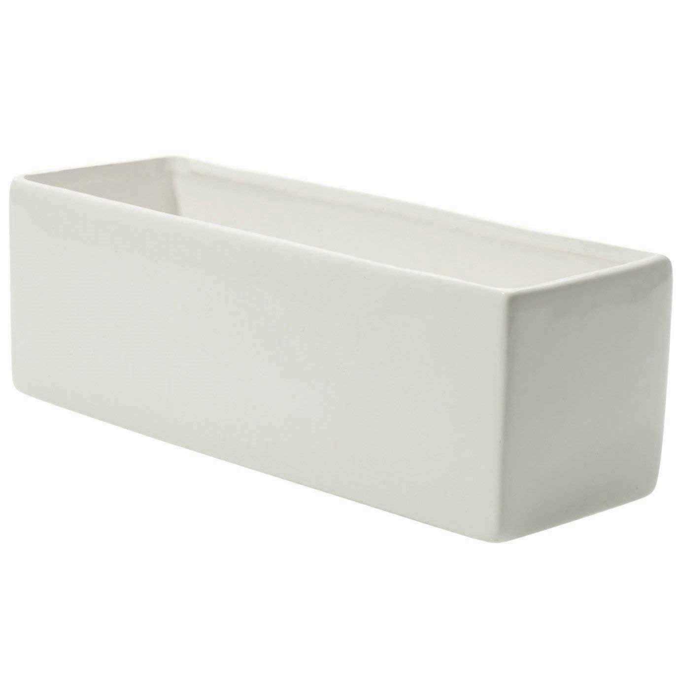 Ceramic Planter 4 x 12 Inches Urban Rectangular Pot for Succulents