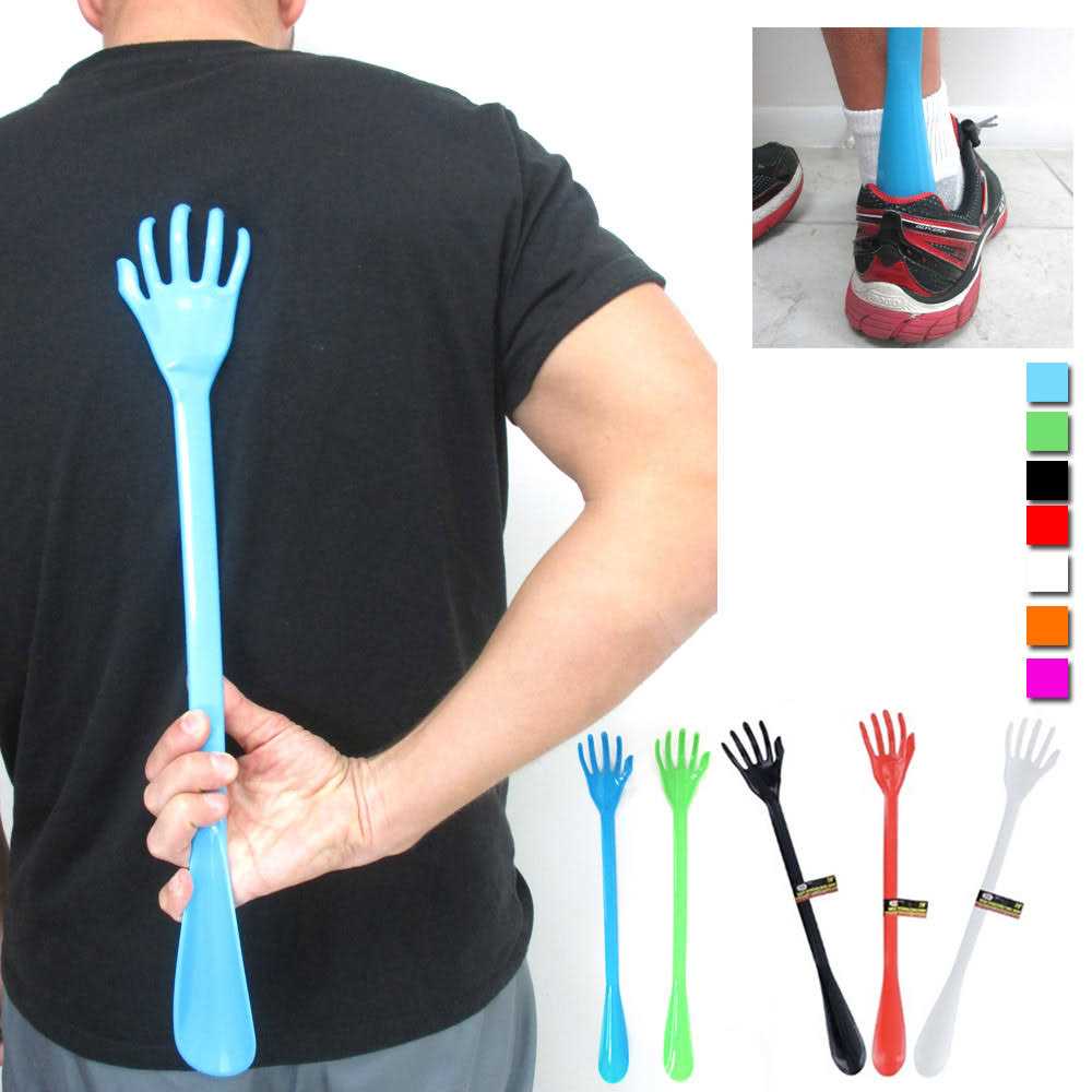 2 Back Scratcher Shoe Horn 20 Plastic Backscratcher Body Hand Massager Shoes !!