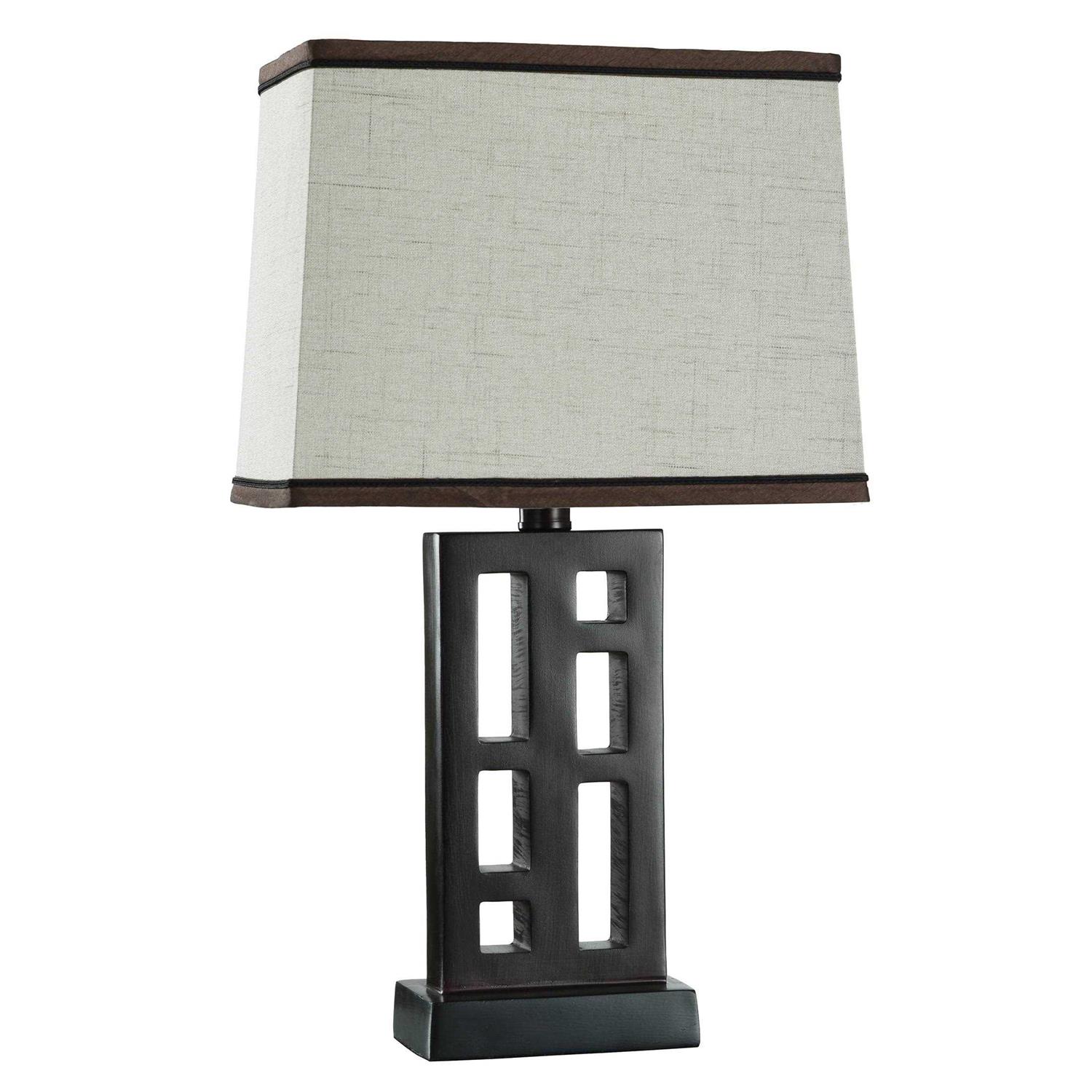 Better Homes & Gardens Walnut Open Works Lamp with Shade