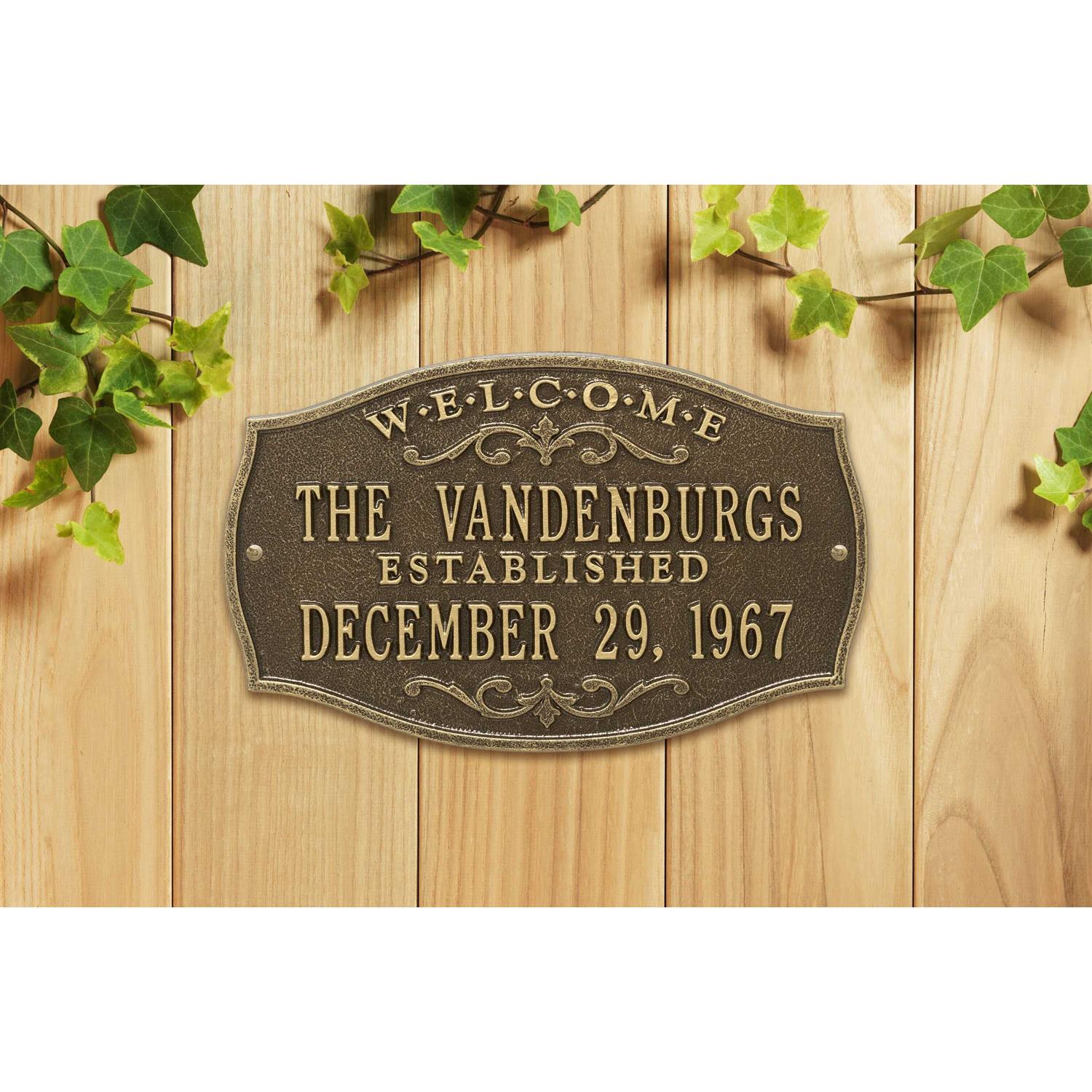 Whitehall Brookfield Welcome Anniversary Personalized Plaque
