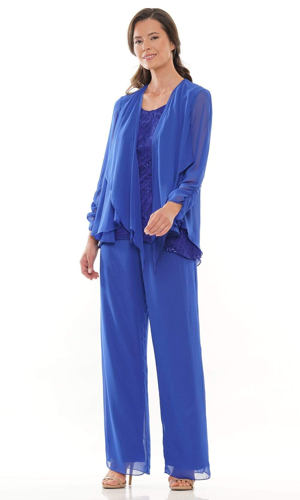 M303 Three-Piece Chiffon Lace Pantsuit