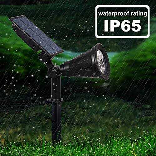 T-SUN Solar Spotlights Waterproof Outdoor Solar Spot Lights Auto-ON/Off Adjustable Solar Lights for Tree