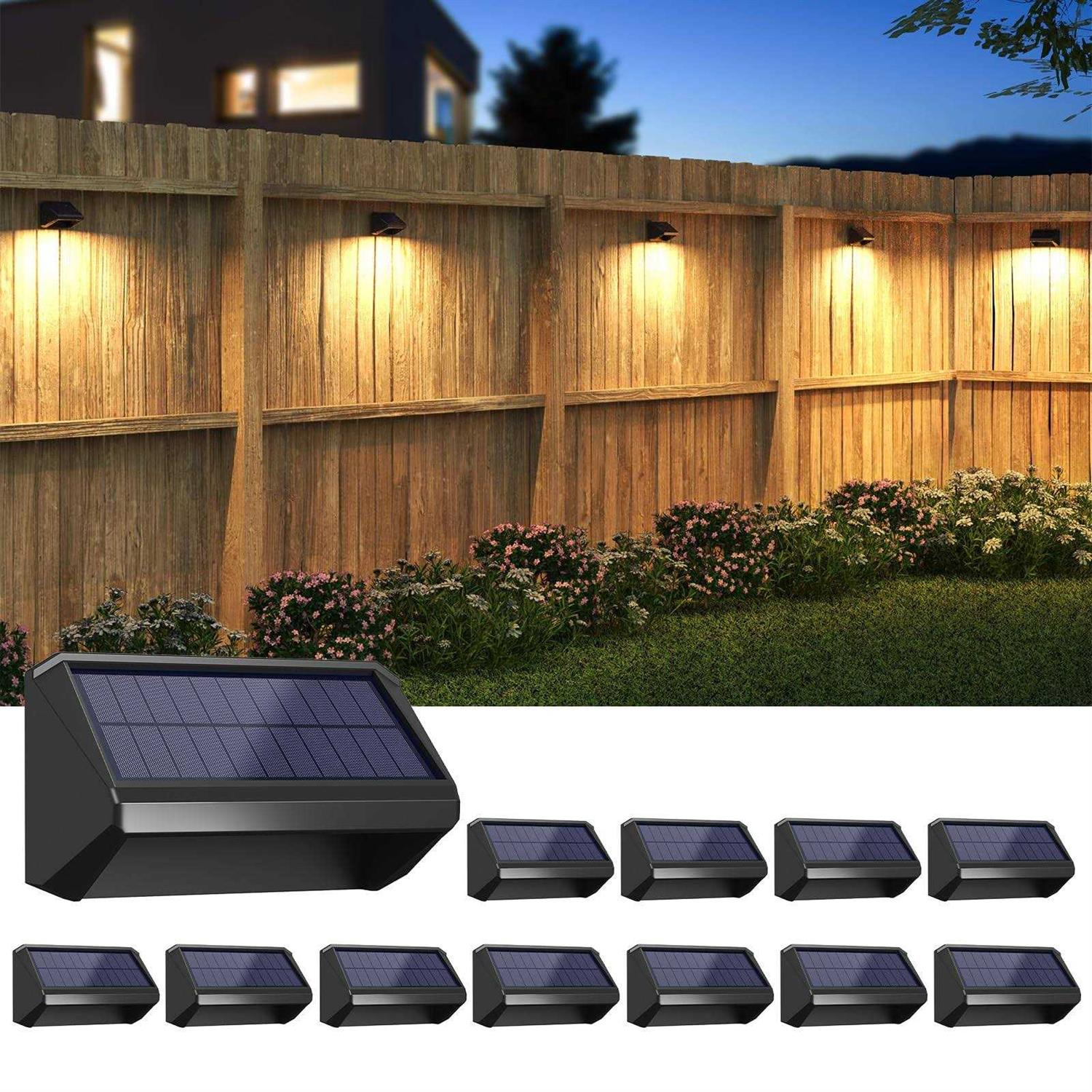 Bridika Solar Fence Lights 8 Colors, Warm White, Cool White and RGB