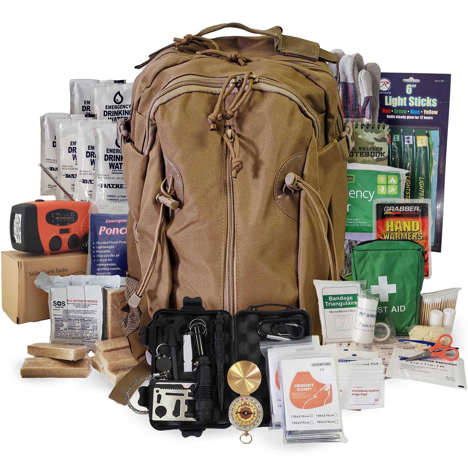 Person Emergency Kit / Survival Backpack for 72 Hours
