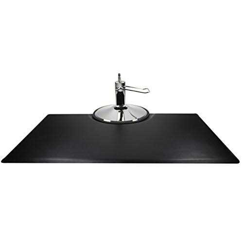 BestSalon Anti Fatigue Mat Salon Mats For Hair Stylist 3 Foot. x 5 Foot.Barber Shop Beauty Comfort Salon Chair Mat Floor Semi Circle 5/8 Inch