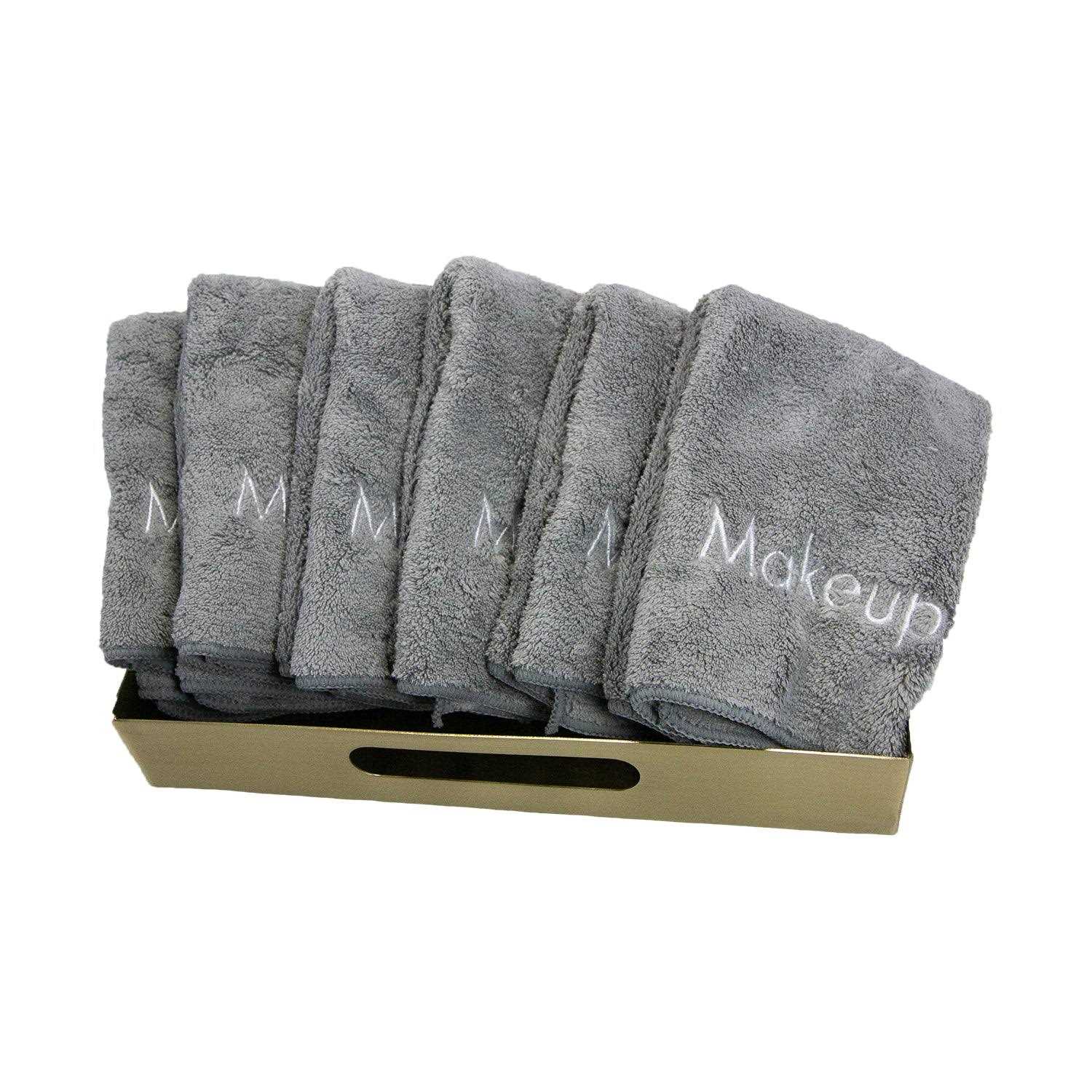 Arkwright Home Embroidered Coral Fleece Microfiber Makeup Towels