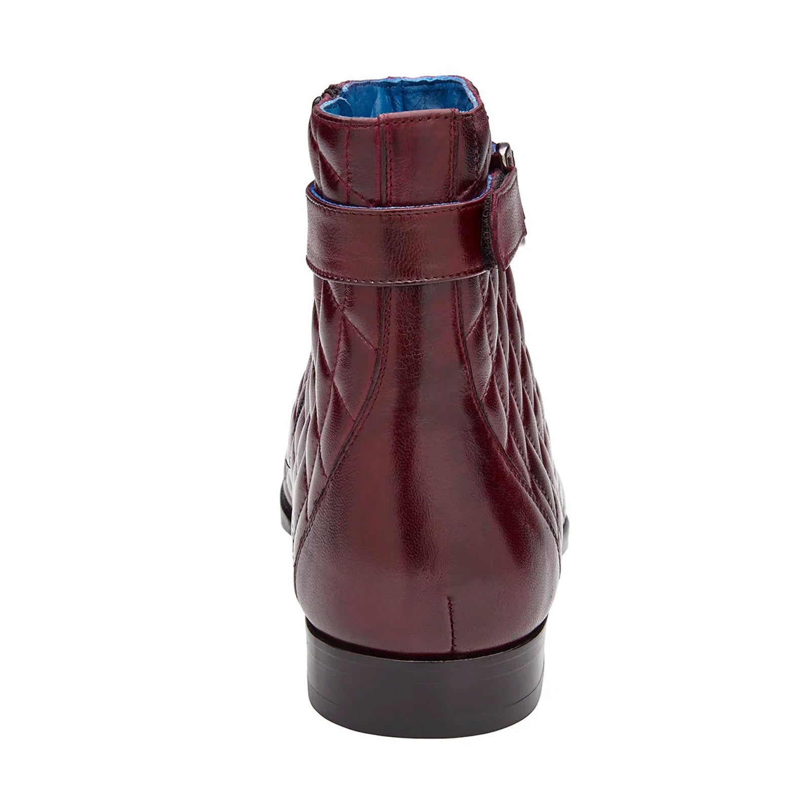 Men’s Belvedere Libero Quilted Leather & Ostrich Leg Cap Toe Chelsea Boot in Burgundy