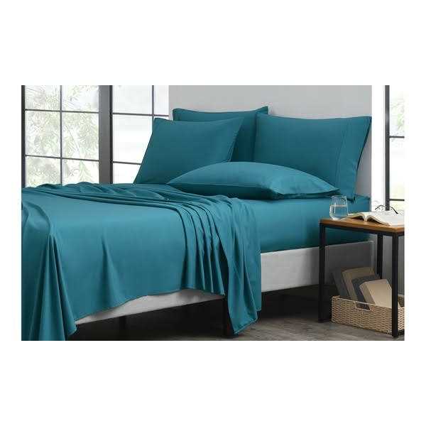 Bamboo 1800 Count Leaf Embossed Bed Sheet Set