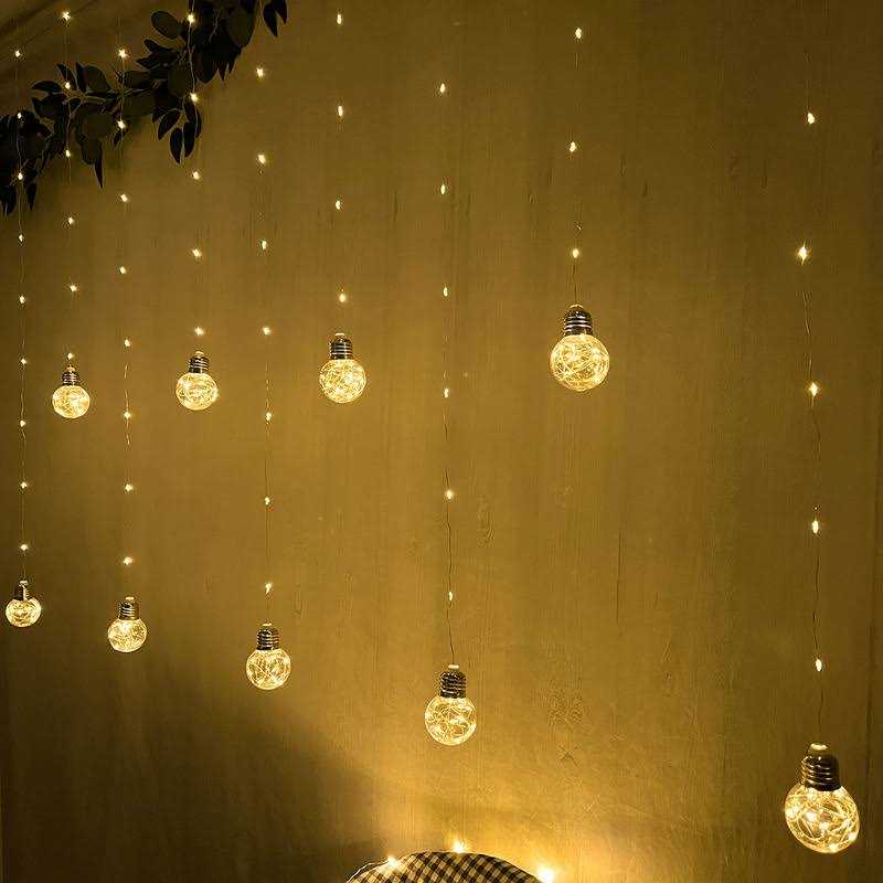 Yolight Wishing Ball Curtain Lights 200 LED Window Curtain Lights with Remote