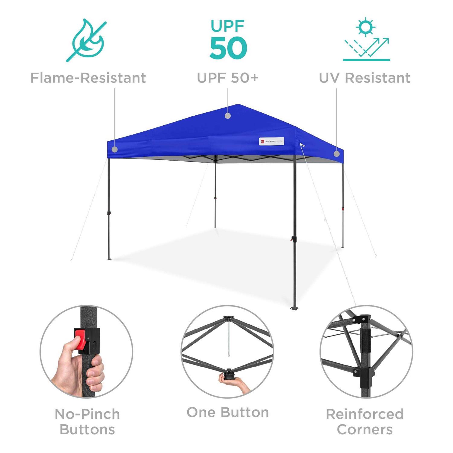 Best Choice Products 10x10ft Easy Setup Pop Up Canopy Instant Portable Tent w/ 1-Button PUSH