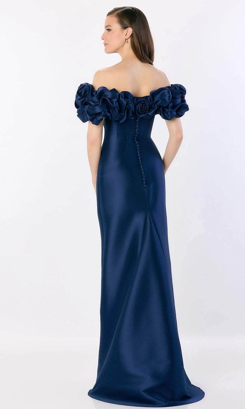 Off-Shoulder Fitted Bodice Mother of the Bride Dress