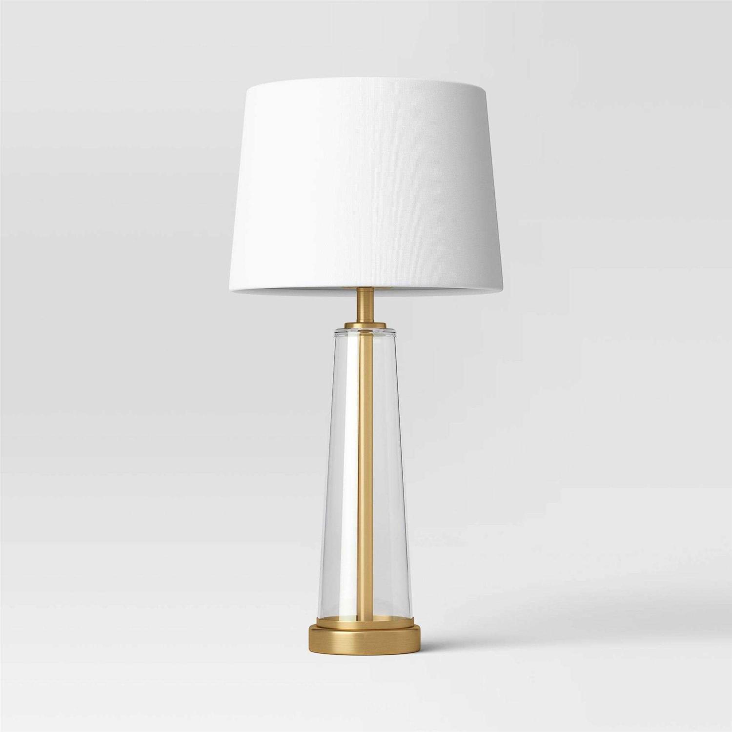 Threshold Tapered Fillable Table Lamp with USB