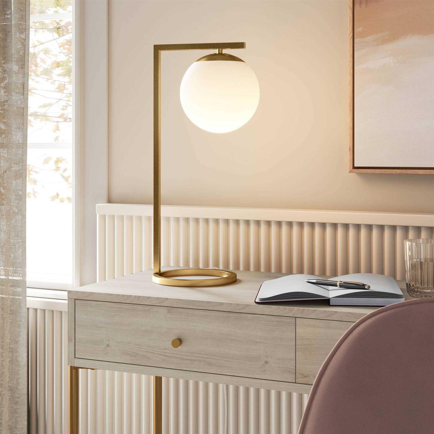 Threshold Globe Desk Lamp White