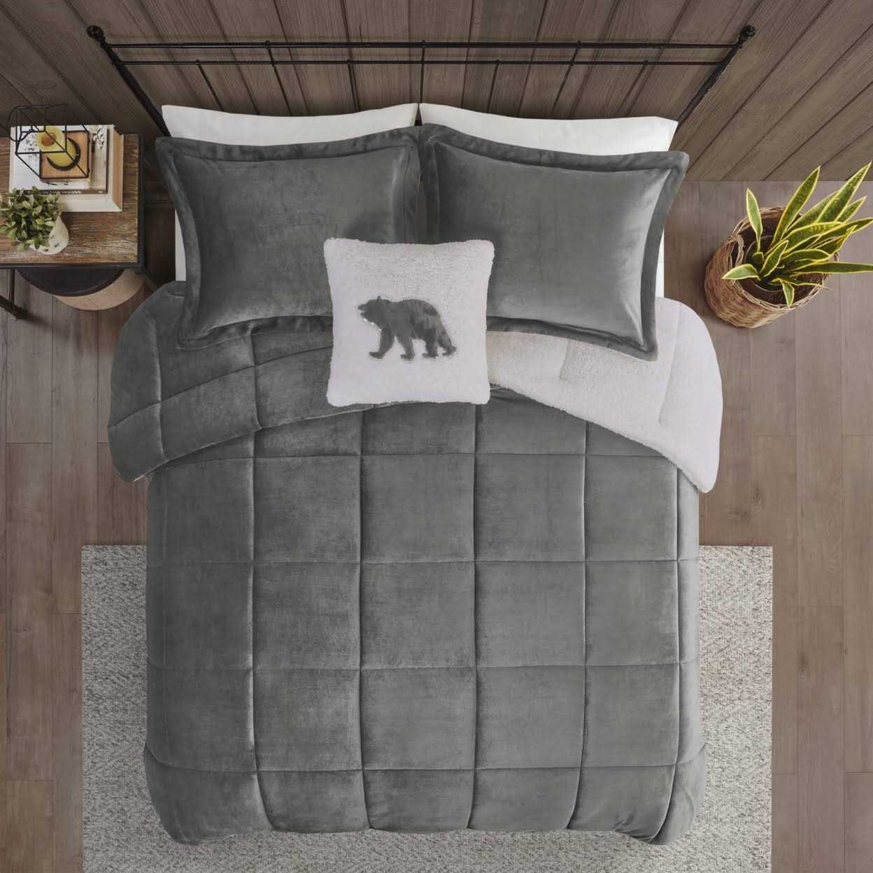 Alton Plush to Sherpa Down Alternative Comforter Set Woolrich