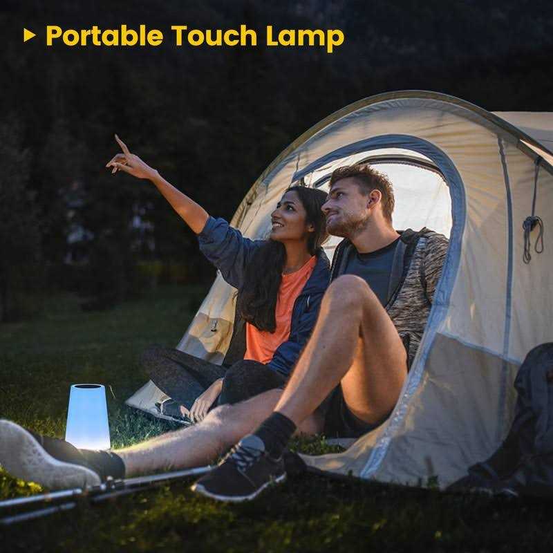 THAUSDAS Night Light Dimmable Touch Lamp For Bedroom Portable Table Bedside Lamp