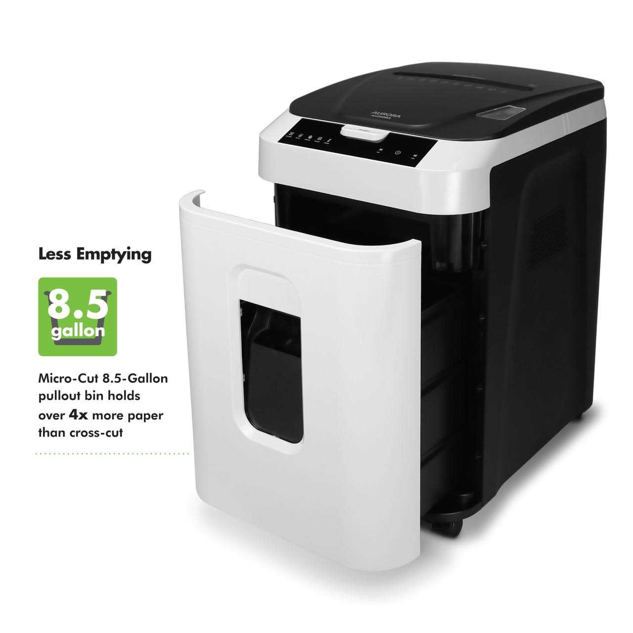 Aurora Commercial Grade 200-Sheet Auto Feed High Security Micro-Cut Paper Shredder 60 Minutes Security Level P-5