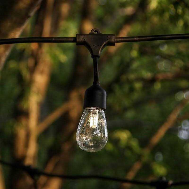 Brightech Ambience Pro Solar Power LED Edison Bulb Outdoor String Lights 27 ft