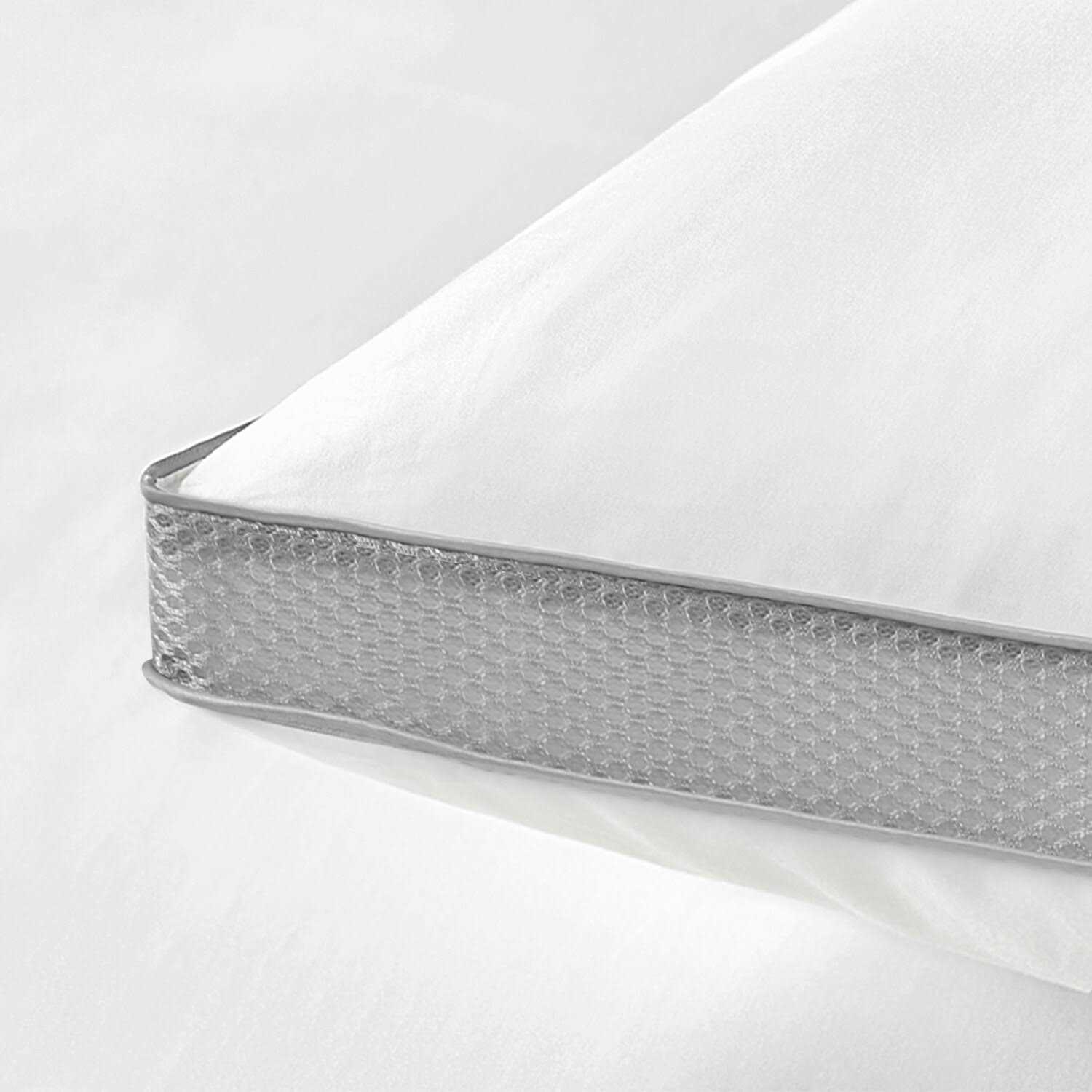 2-pack Cotton Pillows Gusseted Pillows for Side, Stomach and Back Sleeper