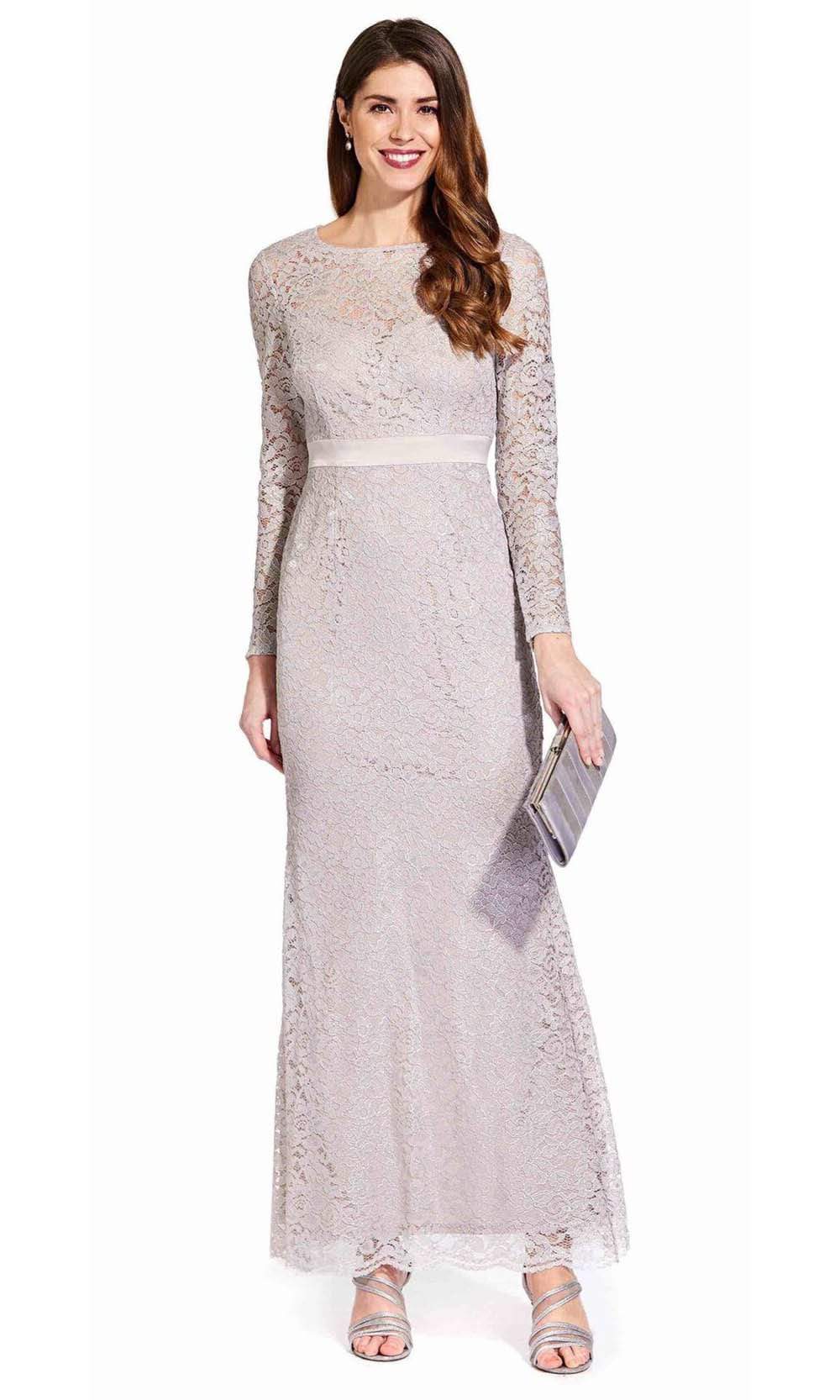 AP1E205128 Lace Long Sleeve Fitted Dress