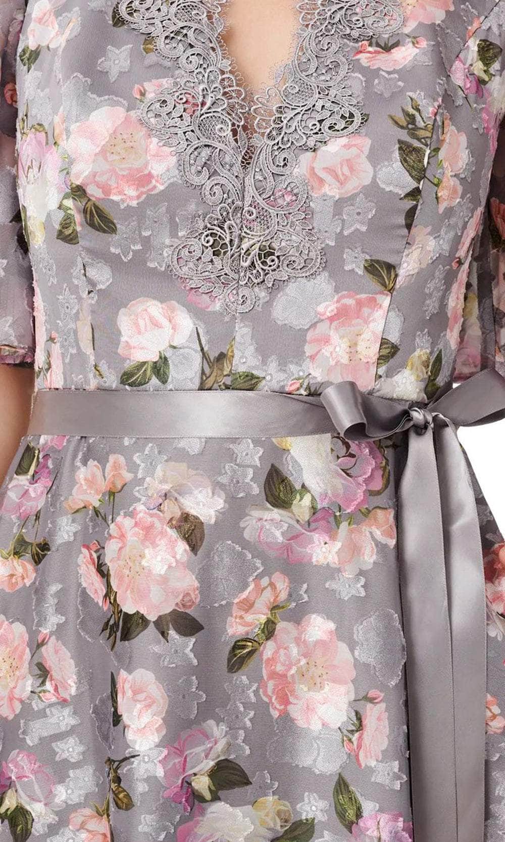 Flutter Sleeve Floral Long Dress