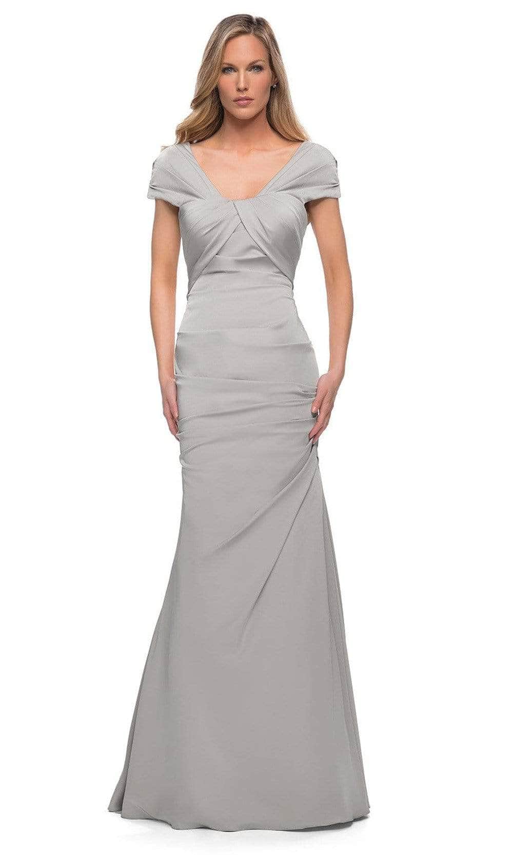 Short Sleeve Weave Style Evening Dress 29805SC