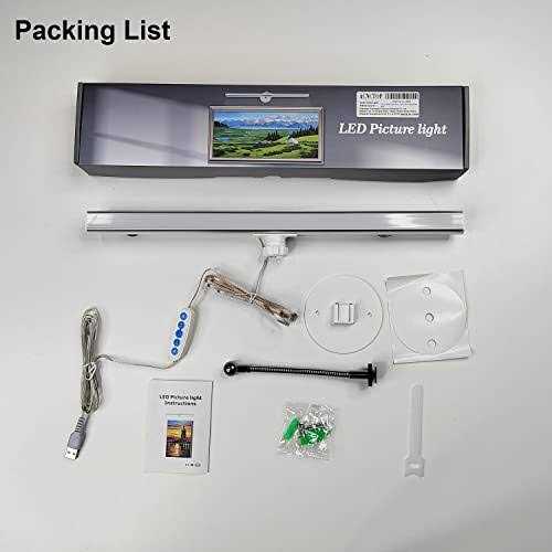 acnctop Picture Light Art Wall Sconces Dimmable 3200k-6500k 10 Watt usb Power Supply led Display Lights for Picture Frame Artworking Portrait