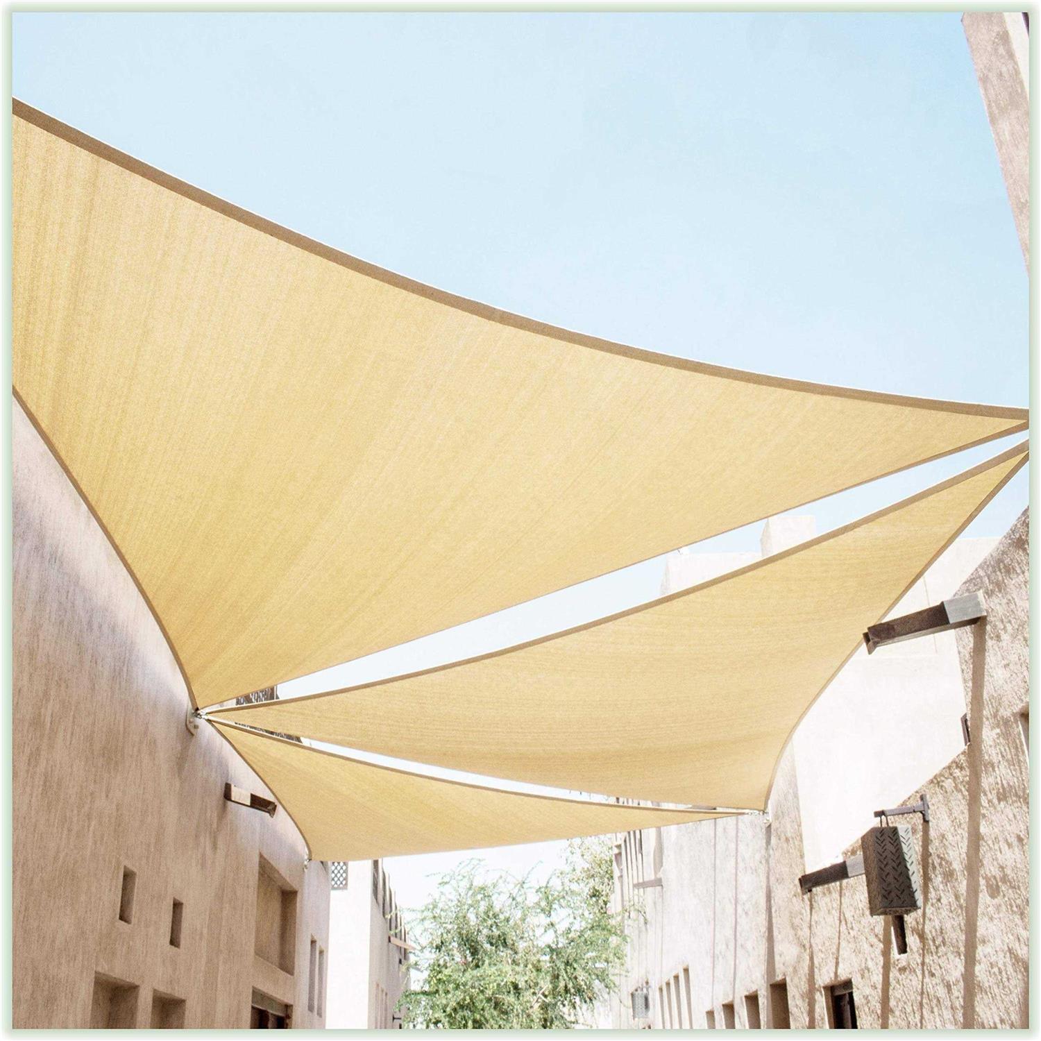 ColourTree 190 GSM Triangle Sun Shade Sail Screen Canopy Outdoor Patio and Pergola Cover